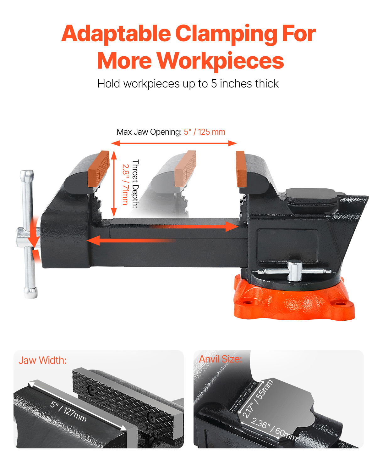 VEVOR Tornillo de Banco con Ba - Workshop Tools Vice reseña y precio